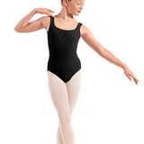 MIRELLA M50012C GIRLS EMB MESH TANK LEOTARD - The Dance Shoppe