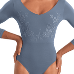 MIRELLA M60003LM WOMEN V-NECK 3/4 SLEEVE LEOTARD - The Dance Shoppe