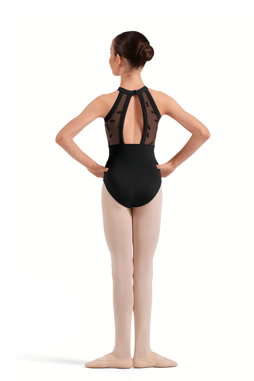 BLOCH CL40016 GIRLS FLORAL HALTER LEOTARD - The Dance Shoppe