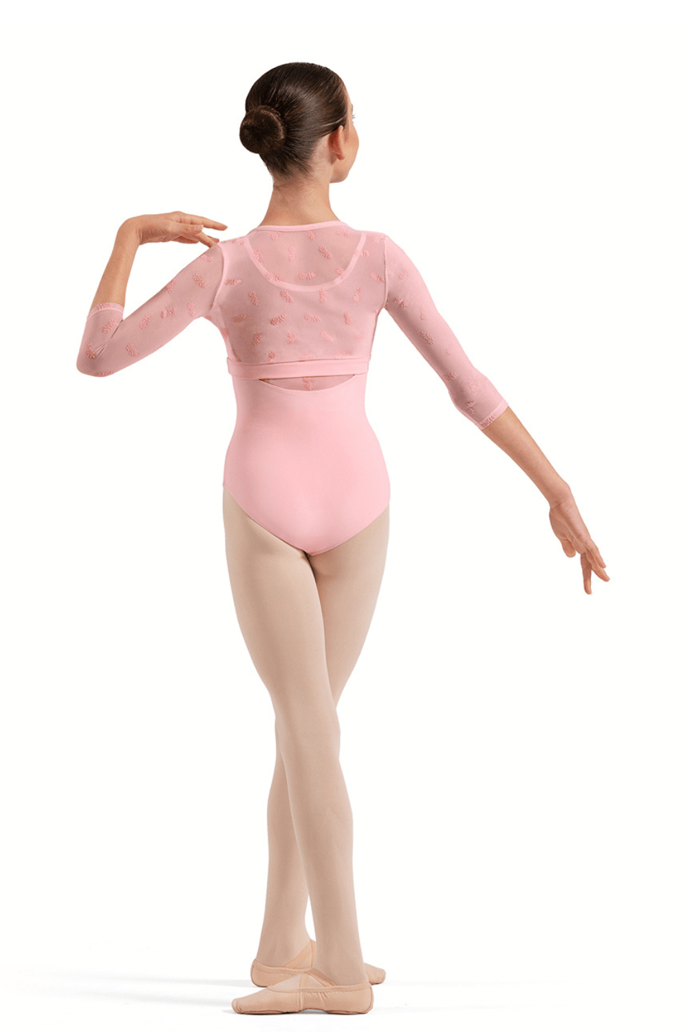 BLOCH CZ30035 GIRLS 3/4 SLEEVE WRAP TOP - The Dance Shoppe