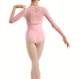 BLOCH CZ30035 GIRLS 3/4 SLEEVE WRAP TOP - The Dance Shoppe