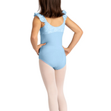 DANSHUZ 24104C GIRLS BROOKE PINCH FRONT NECK TANK LEOTARD
