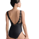 BALLET ROSA LYNN BOATNECK EMBROID MESH TANK LEOTARD