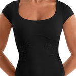 MIRELLA M20010LM LADIES FLORAL CAP SLEEVE LEOTARD - The Dance Shoppe