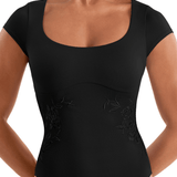 MIRELLA M20010LM LADIES FLORAL CAP SLEEVE LEOTARD - The Dance Shoppe