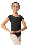 SO DANCA SL13 GIRLS TRISSIE CLASSIC ROUNDED NECKLINE CAP SLEEVE LEOTARD