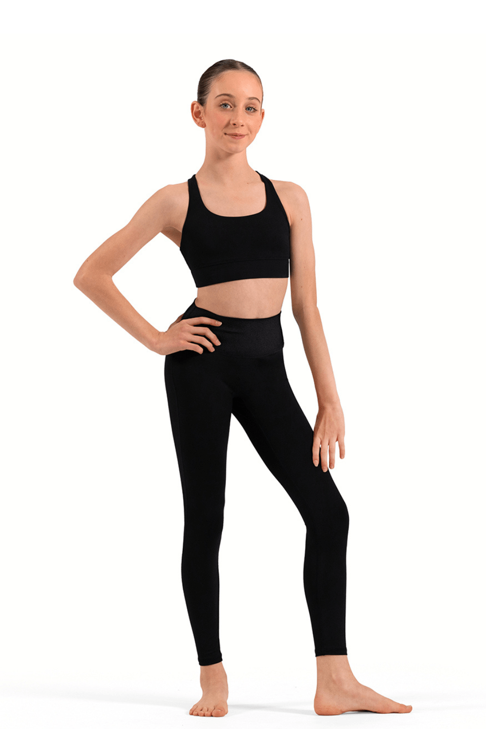 BLOCH CZ30037 GIRLS BK CROP TOP - The Dance Shoppe