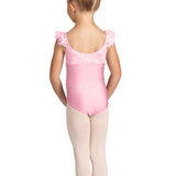 DANSHUZ 24104C GIRLS BROOKE PINCH FRONT NECK TANK LEOTARD