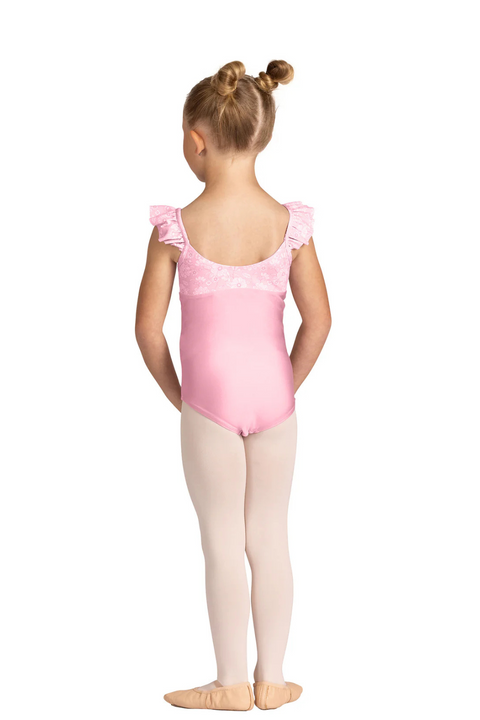 DANSHUZ 24104C GIRLS BROOKE PINCH FRONT NECK TANK LEOTARD