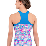 EUROTARD G00GT2 GIRLS SHIMMERING SCALLOP RACERBACK TANK LEOTARD