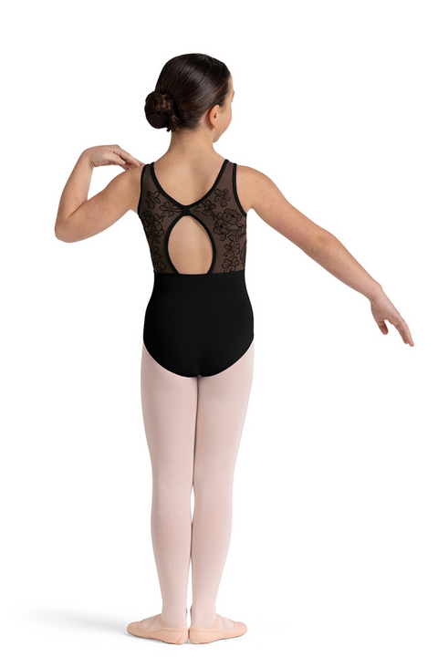 BLOCH CL50005 GIRLS EMBROIDERED KEYHOLE TANK LEOTARD
