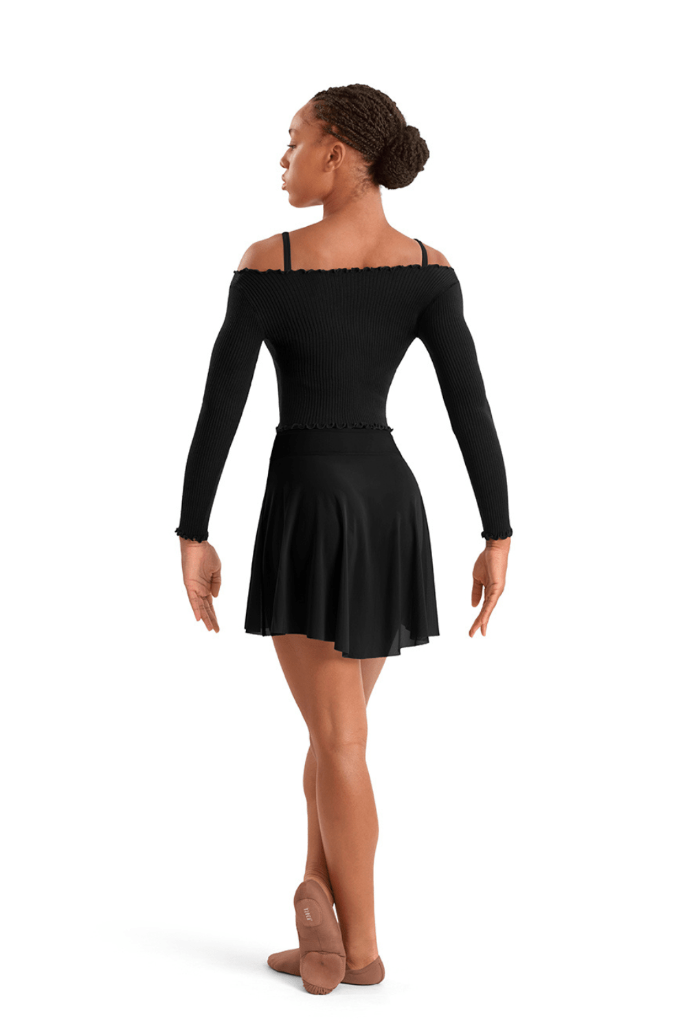 MIRELLA MS10005 WOMEN MESH HI-LO SKIRT - The Dance Shoppe