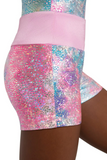 CAPEZIO 12306C GIRLS UNICORN DISCO SHIMMER SHORT