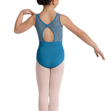 BLOCH CL50005 GIRLS EMBROIDERED KEYHOLE TANK LEOTARD