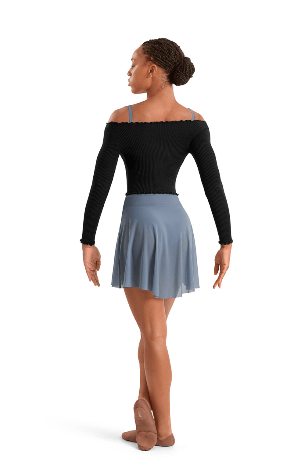 MIRELLA MS10005 WOMEN MESH HI-LO SKIRT - The Dance Shoppe