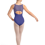 BLOCH CL4227 GIRLS VIOLET MESH BACK CAMISOLE LEOTARD