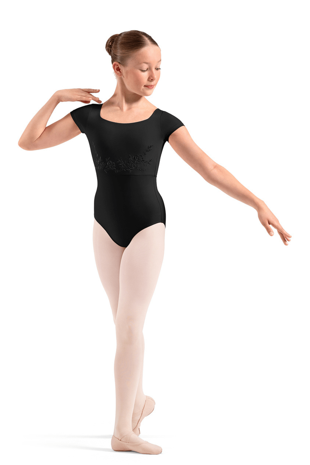 MIRELLA M20013C GIRLS CAP SLEEVE LEOTARD - The Dance Shoppe