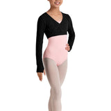 BLOCH CZ30009 GIRLS YALDA LONG SLEEVE WRAP TOP