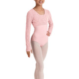 BLOCH CZ30009 GIRLS YALDA LONG SLEEVE WRAP TOP
