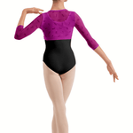 BLOCH CZ30035 GIRLS 3/4 SLEEVE WRAP TOP - The Dance Shoppe