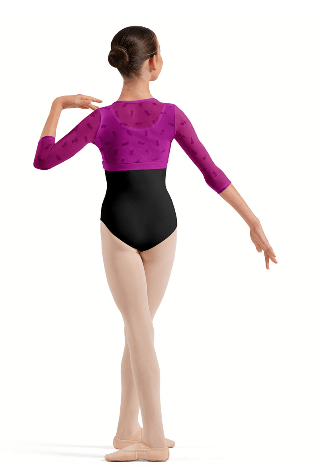 BLOCH CZ30035 GIRLS 3/4 SLEEVE WRAP TOP - The Dance Shoppe