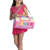 DANSHUZ B24501 GIRLS QUILTED RAINBOW DUFFLE
