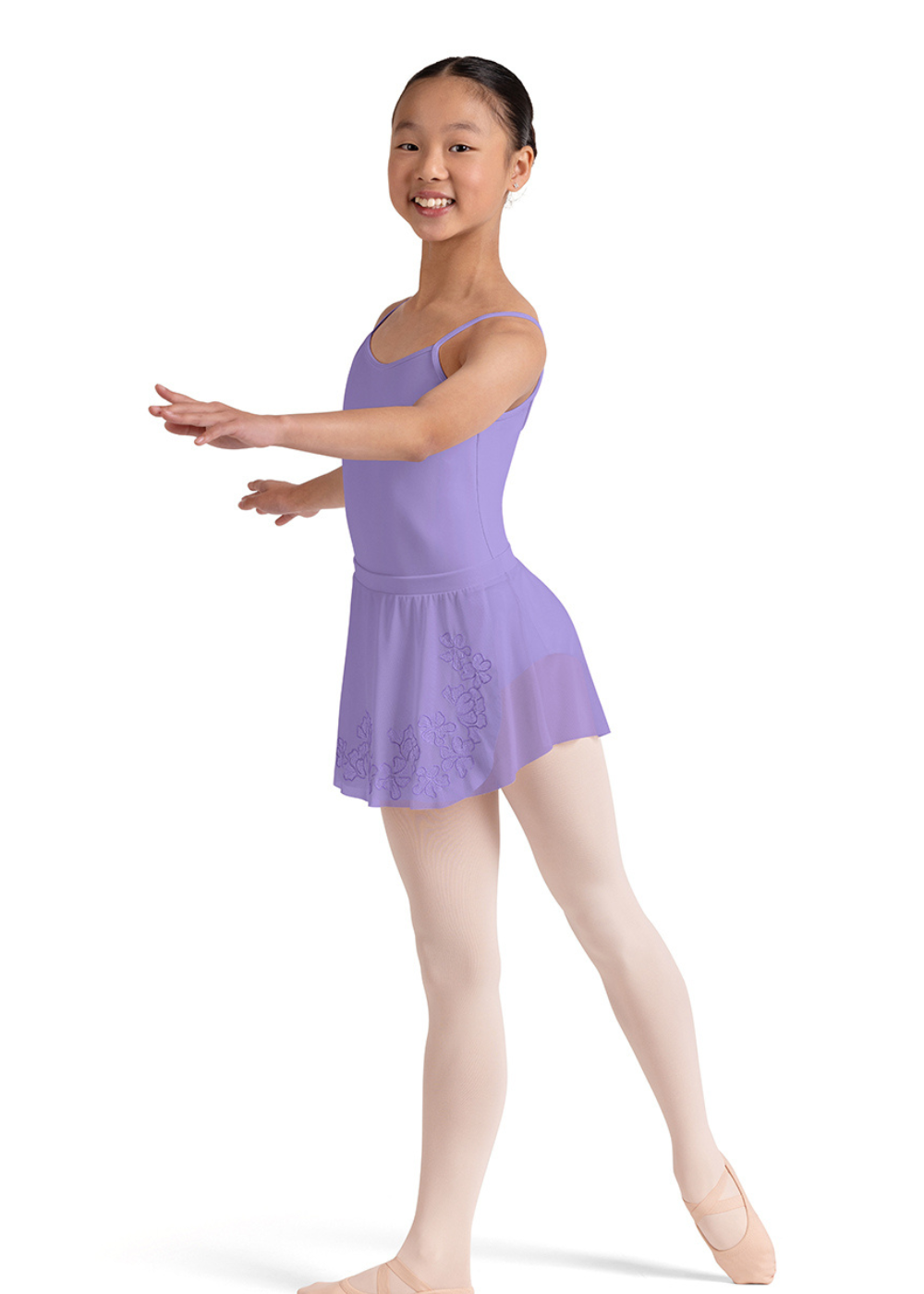 BLOCH CR10002 GIRLS ANGELLA FLORAL MESH SKIRT