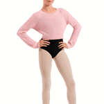 BLOCH CZ30045 GIRLS KNIT CROP SWEATER - The Dance Shoppe