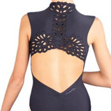 BALLET ROSA BRIA WOMEN ZIP FRONT CUP FLORAL BACK LEOTARD