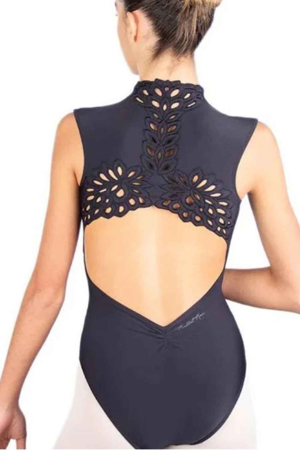 BALLET ROSA BRIA WOMEN ZIP FRONT CUP FLORAL BACK LEOTARD