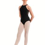 BLOCH CL40016 GIRLS FLORAL HALTER LEOTARD - The Dance Shoppe