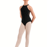 BLOCH CL40016 GIRLS FLORAL HALTER LEOTARD - The Dance Shoppe