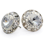 GG RHINESTONE PIERCED 20MM DANCE EARRINGS