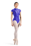 MIRELLA M5106LM WOMEN ZIP FRONT CAP SLEEVE LEOTARD