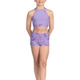 BLOCH CZ5265 GIRLS AELLA HIGH NECK CROP TOP