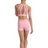 BLOCH CZ30008 GIRLS EMB MESH CROP TOP