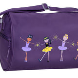 MY GALS PRINTED DANCERS PURPLE DUFFEL-HORIZON
