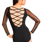 CAPEZIO MC832W LADIES MERYL STRAPPY BACK LONG SLEEVE LEOTARD