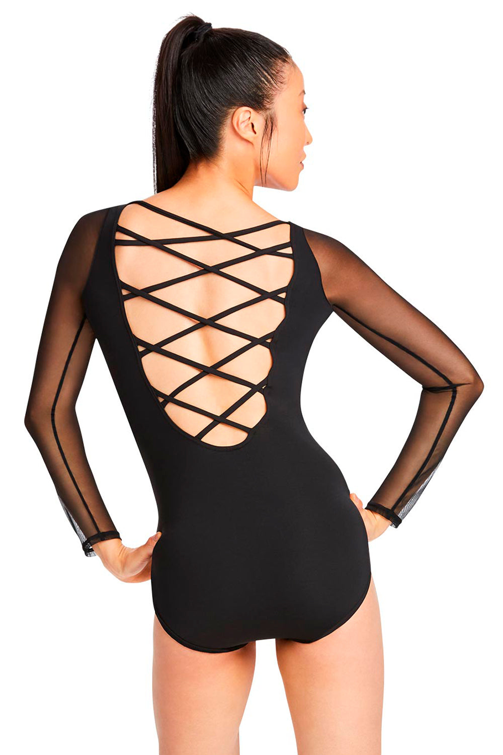 CAPEZIO MC832W LADIES MERYL STRAPPY BACK LONG SLEEVE LEOTARD