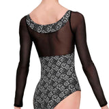 WEAR MOI FRESIA WOMEN WIDE NECKLINE LONG SLEEVE LEOTARD