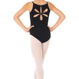 DANSHUZ 2425C GIRLS FLOWER CUT-OUT DESIGN LEOTARD