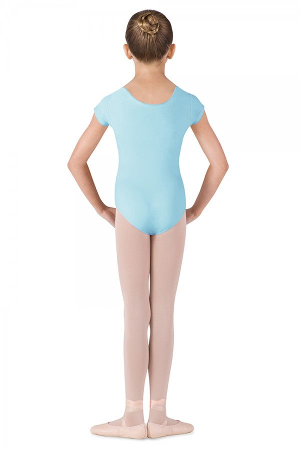 BLOCH CL5602 GIRLS SHORT SLEEVE DUJOUR ROUND NECK LEOTARD