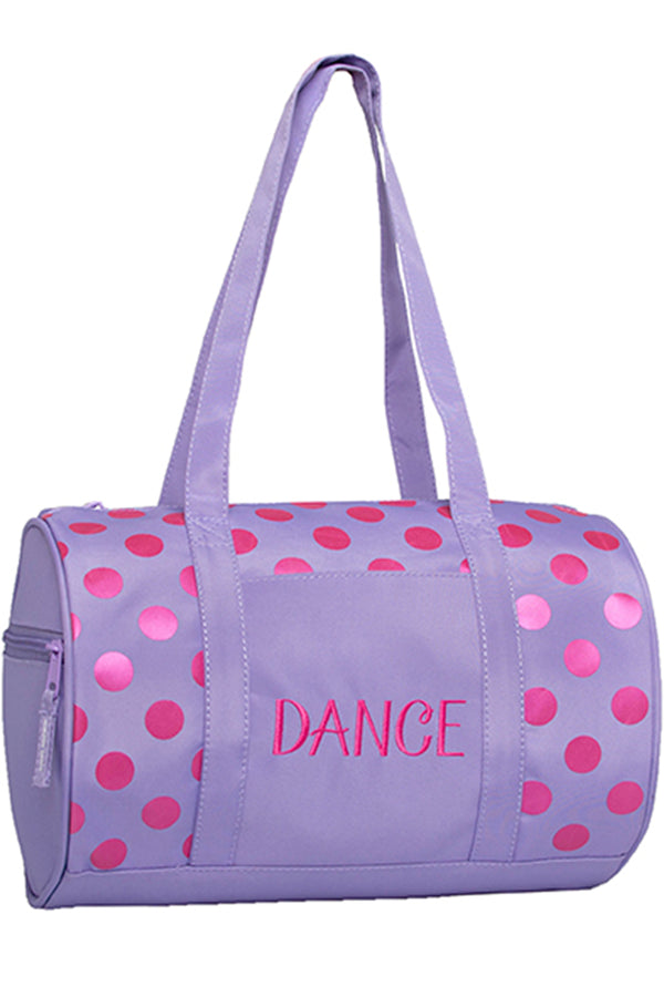 HORIZON 1048 EMBROIDERED "DANCE" DOTS LAVENDER/PINK DUFFEL