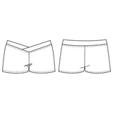 BLOCH CR3644 GIRLS ARRIERE V-FRONT SHORT