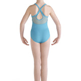 MIRELLA M1210C GIRLS MESH FRONT CAMISOLE LEOTARD