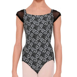 WEAR MOI ACANTE GIRLS SQUARE NECKLINE SHORT SLEEVE LEOTARD