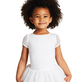 CAPEZIO 11311C GIRLS BACK KEYHOLE PUFF SLEEVE LEOTARD