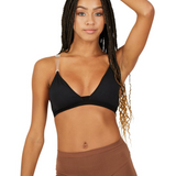 CAPEZIO 3777W WOMEN DEEP NECK CLEAR BACK STRAP BRA