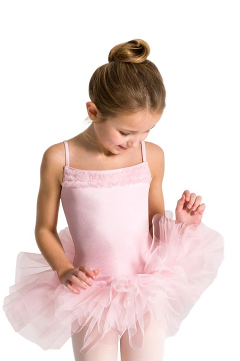 CAPEZIO 11307C GIRLS RUFFLE YOKE TUTU DRESS