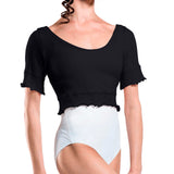 WEAR MOI NAYA WOMEN COMFORTABLE CUT SHORT SLEEVE CROP TOP